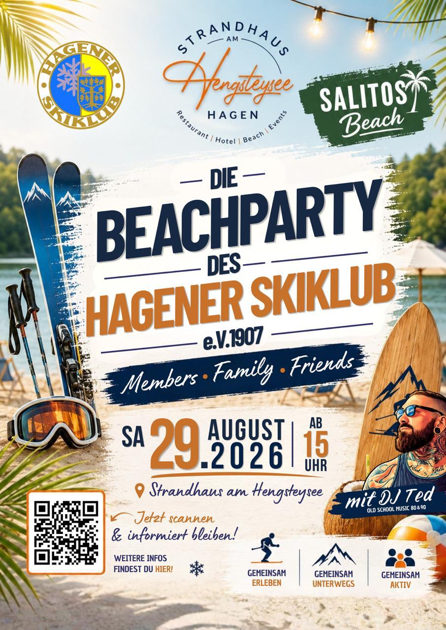 Plakat Beachparty Hagener Skiklub